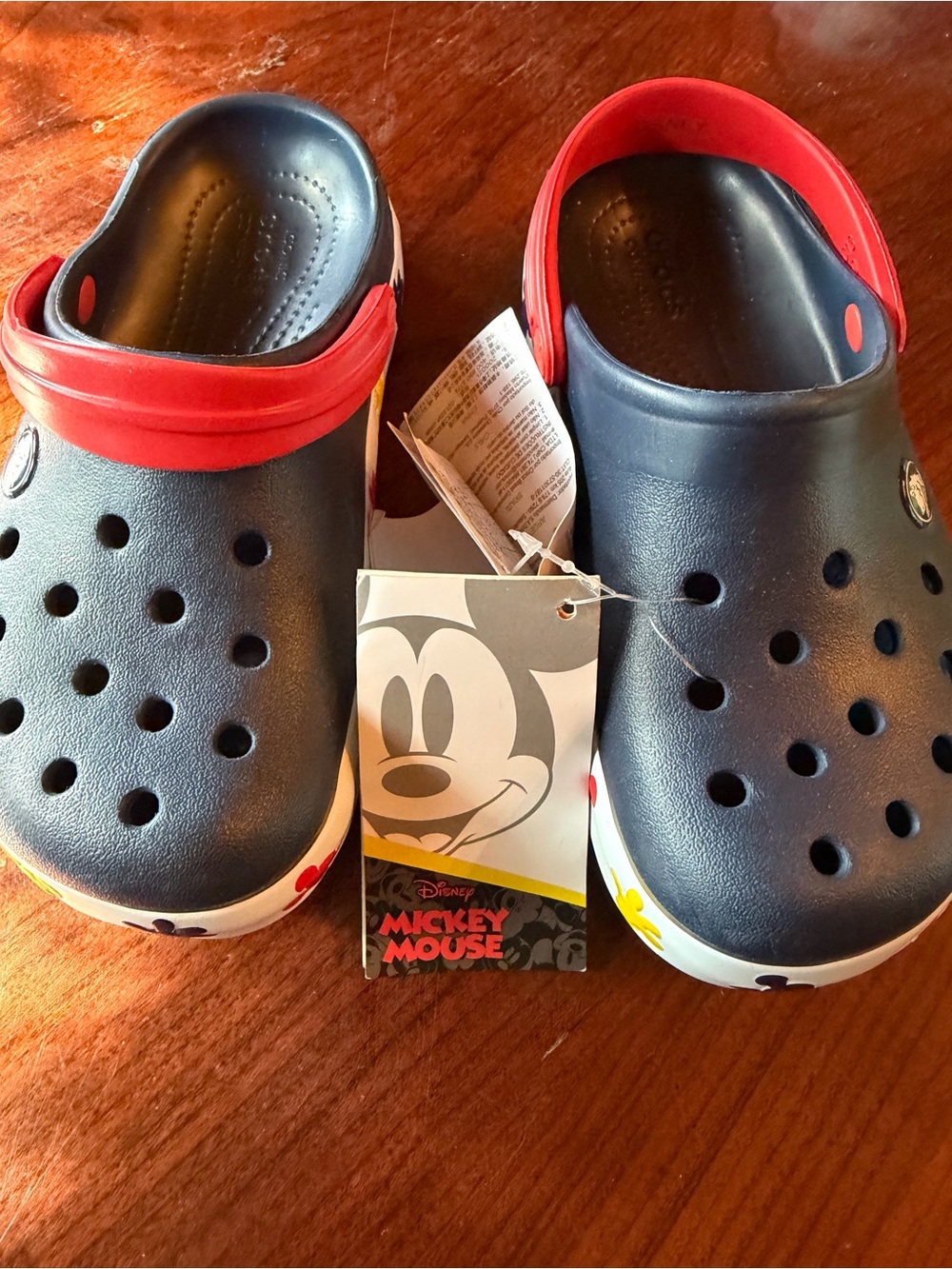 New CROCS Kids Mickey Mouse Navy and Red